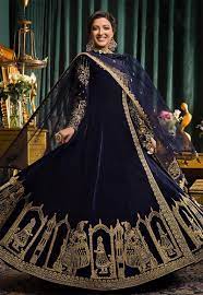 Embellished Velvet Evening Gown